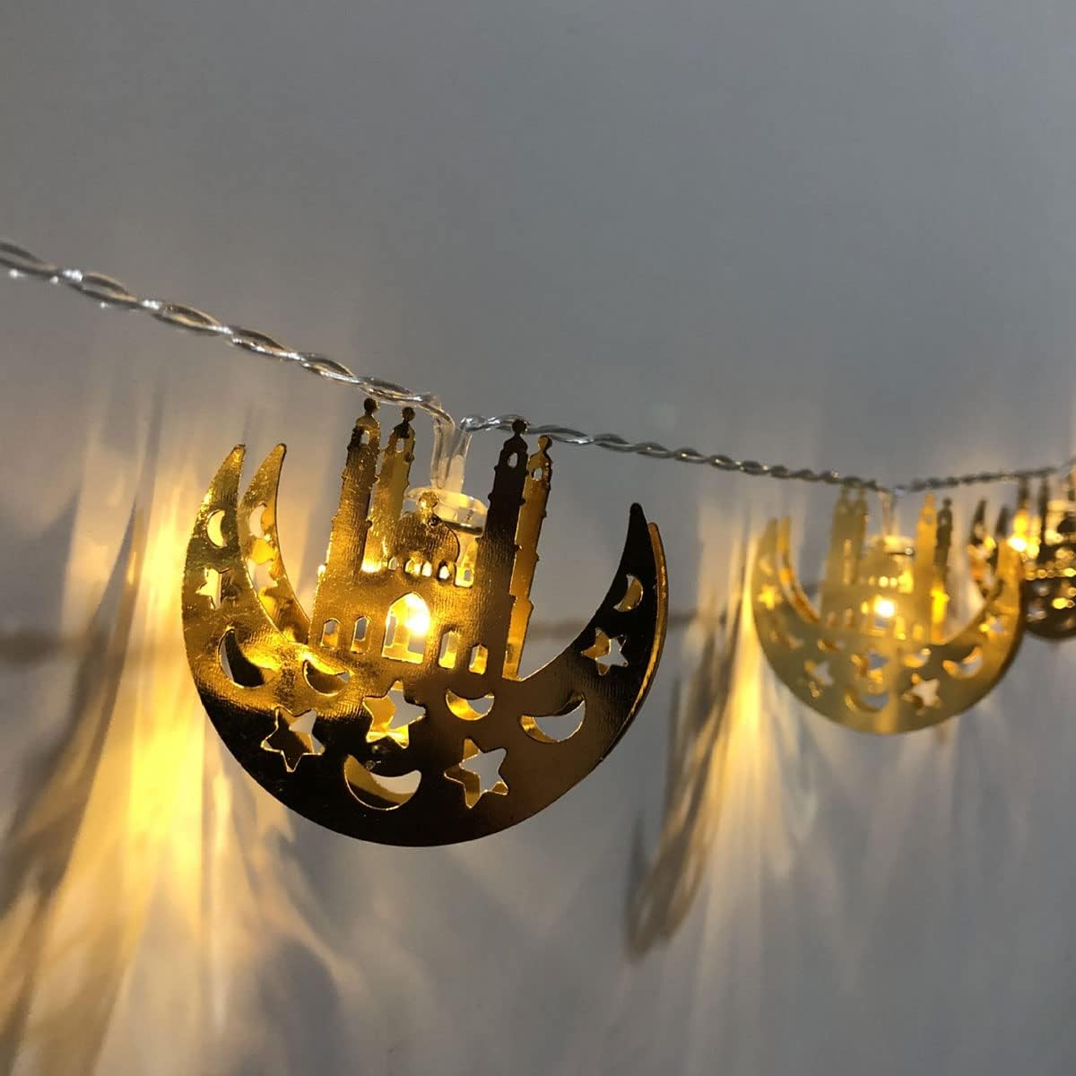 Colourful Led Fairy Lights - Decorative Lights with Moon and Lantern Motifs for the Home and Garden