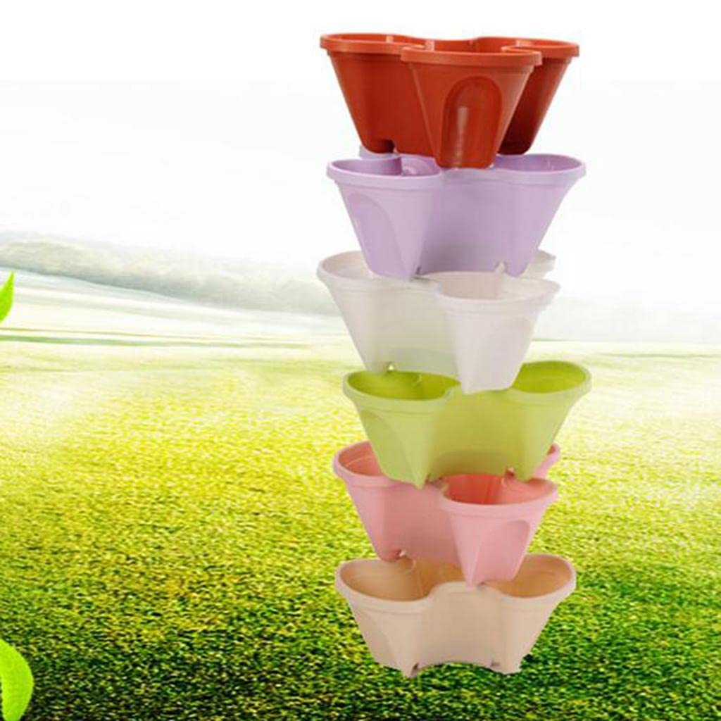 Vertical Stackable Plant Tower - Multi-Tier Garden Planters for Herbs and Vegetables