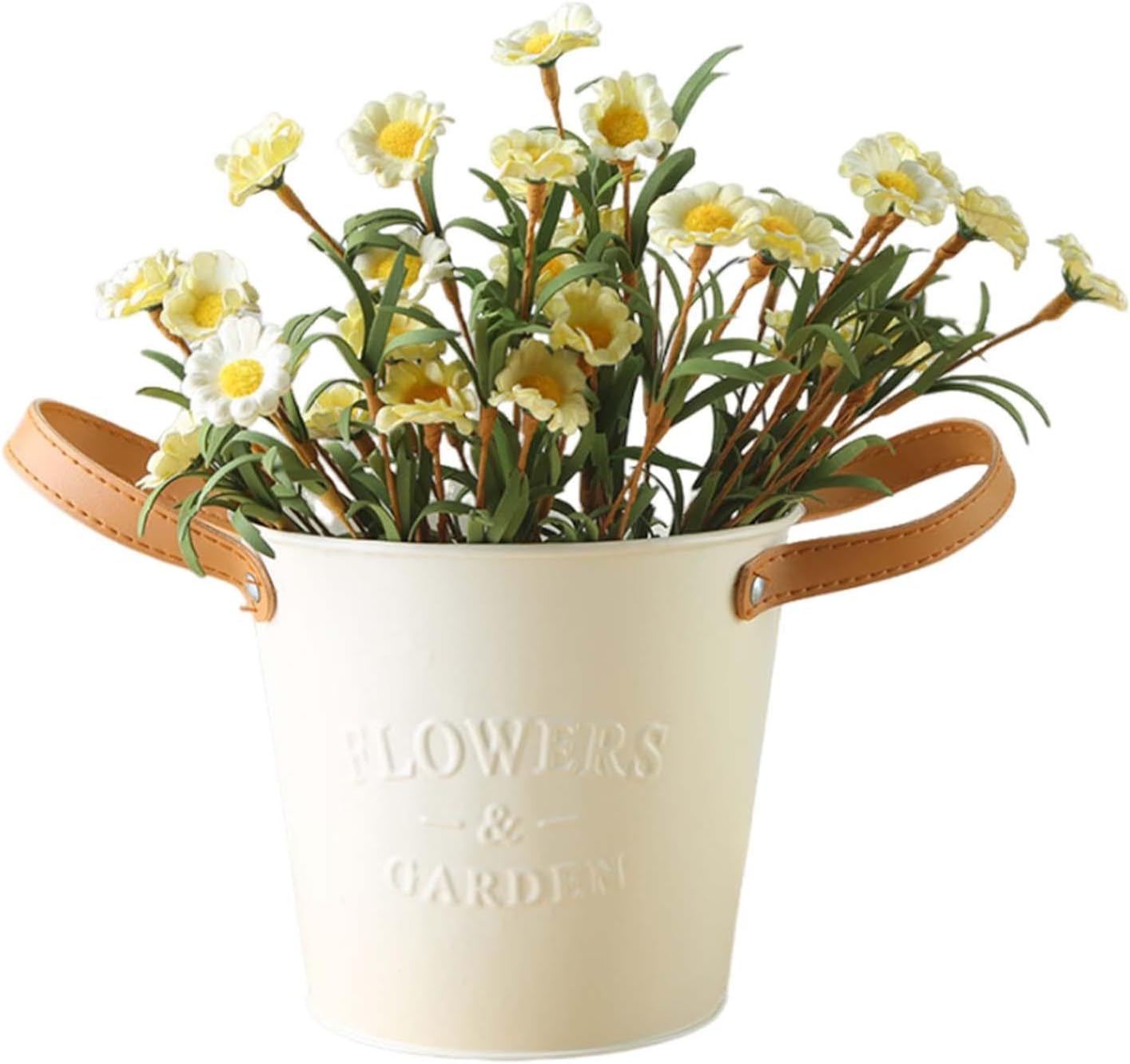 Stylish Plant Pots with Leather Handles – Decorative Flower Pots for Home and Garden Decor