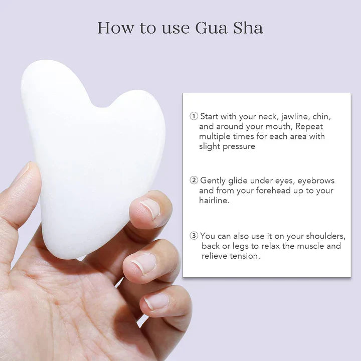 Radiant Skin Gua Sha & Jade Roller Set | For Glowing Skin and Relaxation