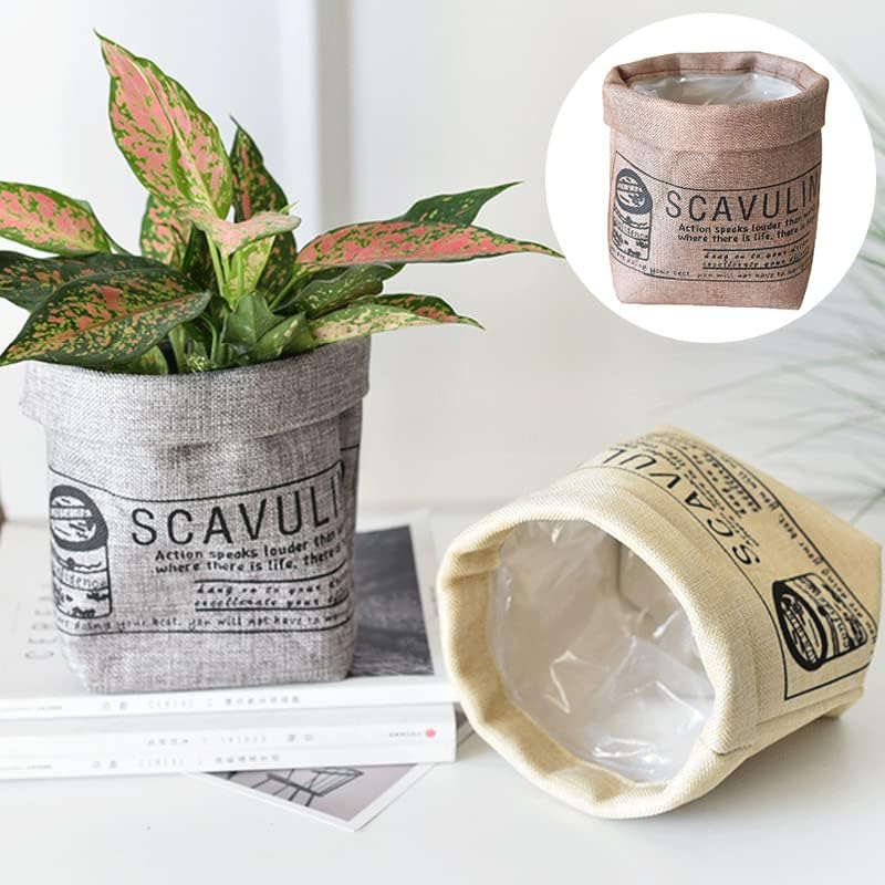 Stylish Printed Fabric Plant Pot – Multi-Use Storage Solution for Plants and Home Décor