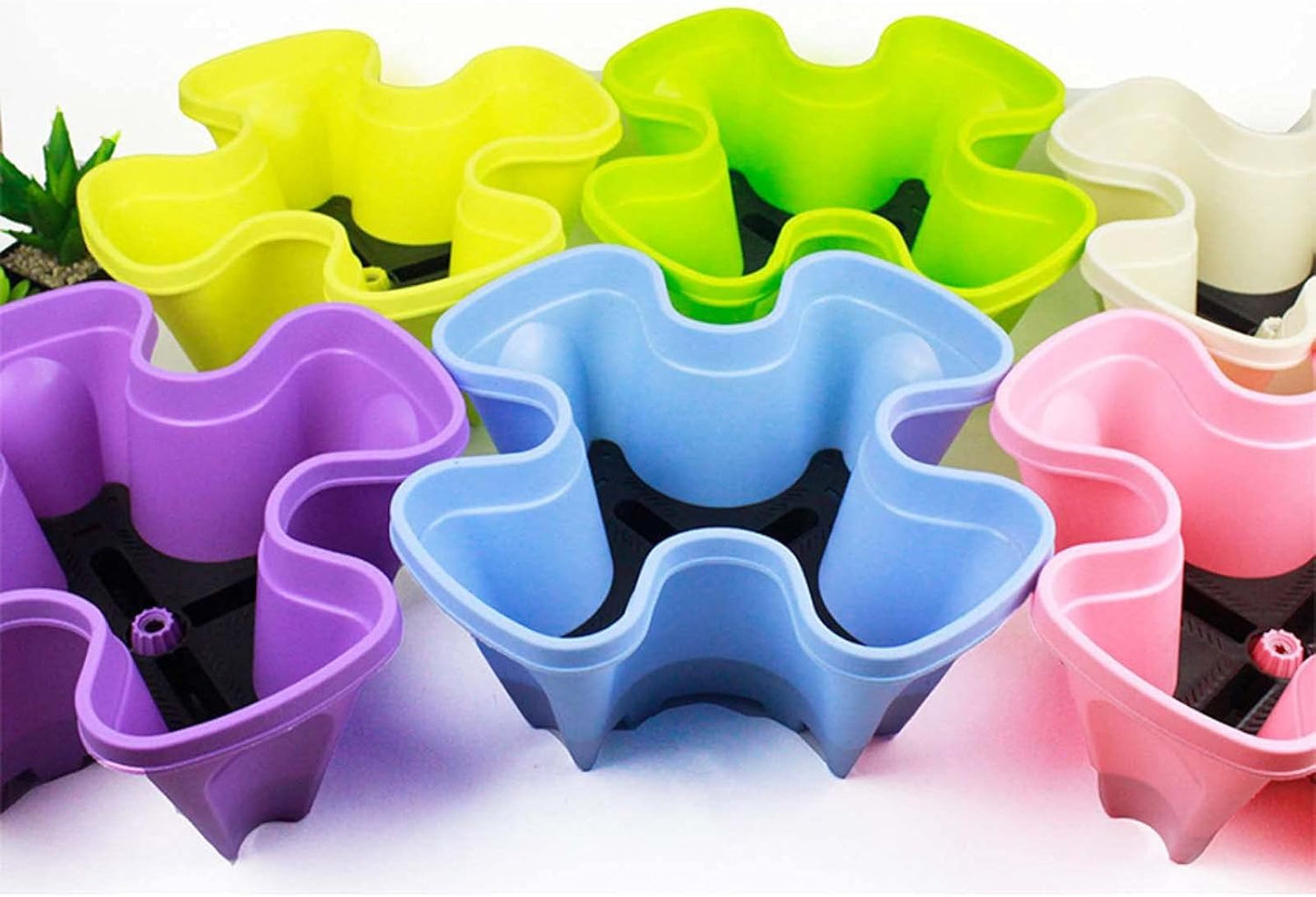 Vertical Stackable Plant Tower - Multi-Tier Garden Planters for Herbs and Vegetables