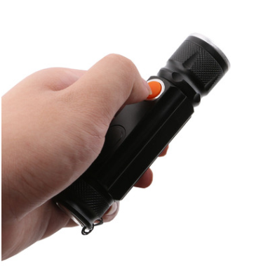 USB Rechargeable LED Flashlight – Magnetic Emergency Light with Strap for Easy Carrying