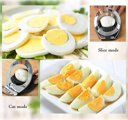 Premium 3-in-1 Stainless Steel Egg Slicer