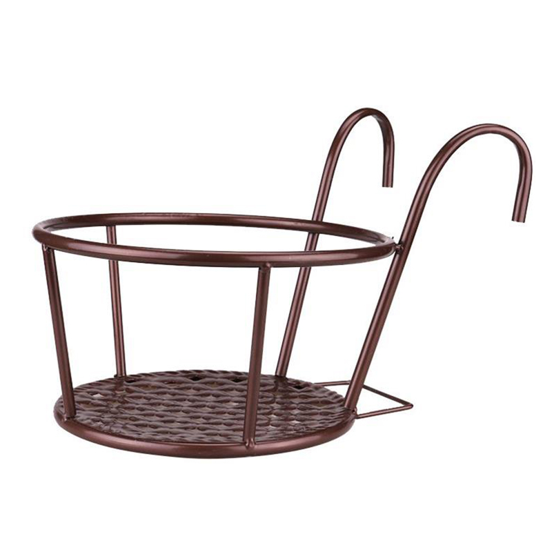 Hanging Metal Planter Basket – Garden & Terrace Pot with Hook for Outdoor Display