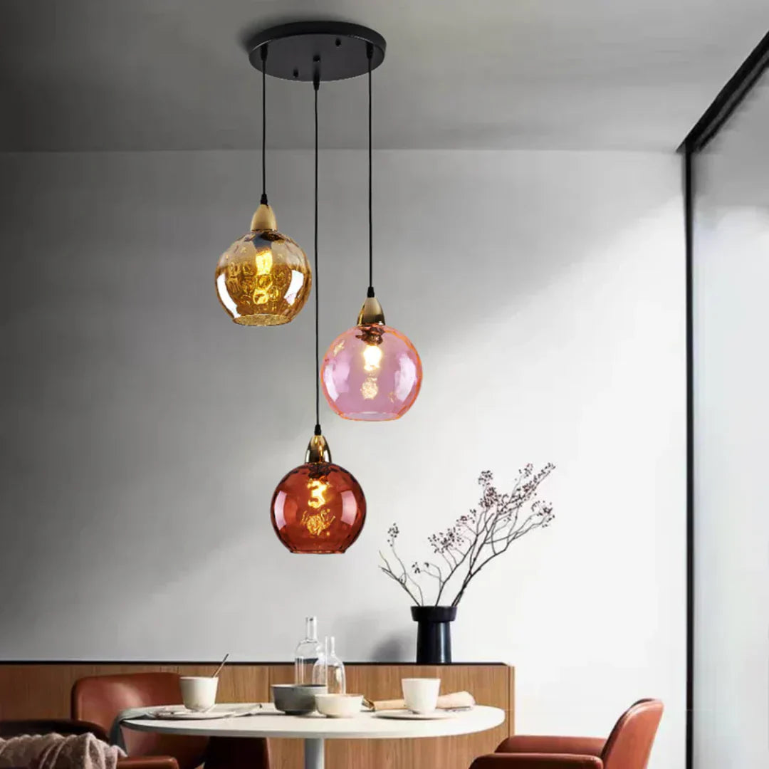 Modern Triple Glass Pendant Light