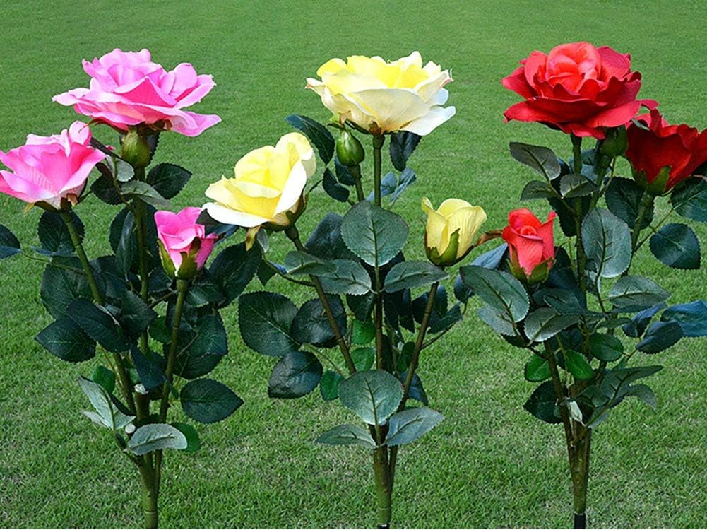 Solar-Powered Garden Rose Lights – Decorative Outdoor Lighting with Solar Panel