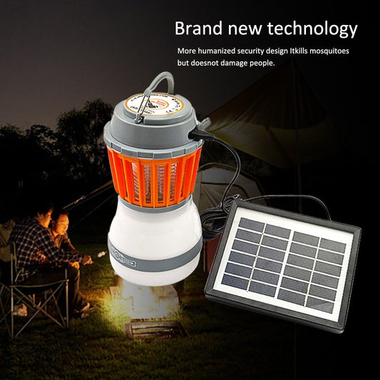 Solar Led Mosquito Lamp with Integrated Lantern - Effective Insect Protection and Lighting for the Garden and Camping