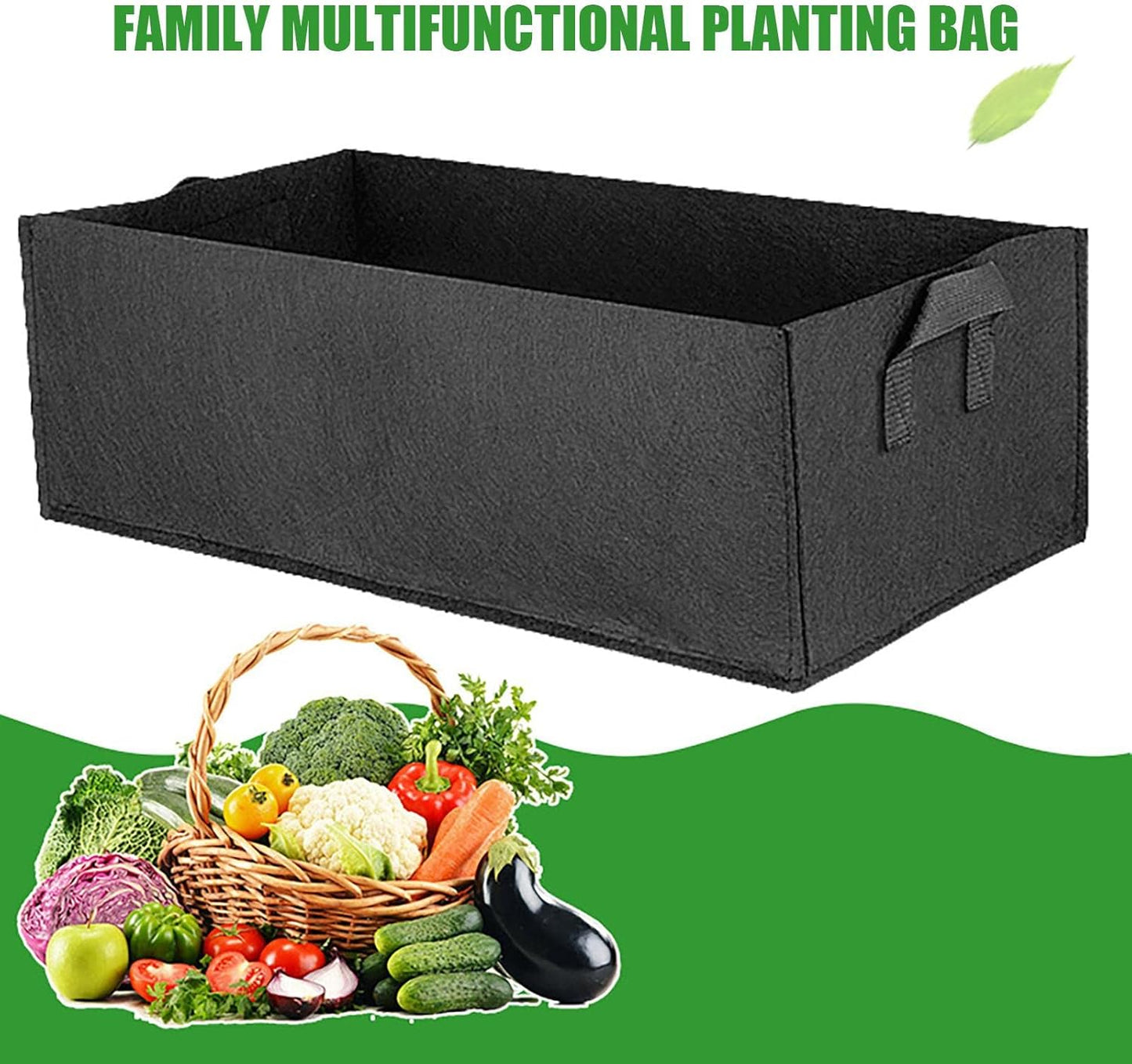 Collapsible Felt Plant Container with Carry Handles for Indoor and Outdoor Use