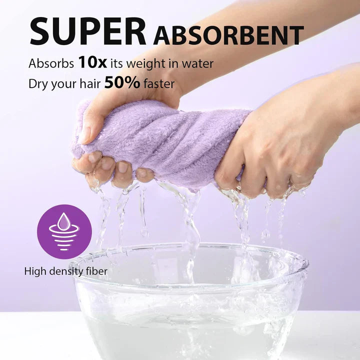 Microfiber Hair Wrap Set | 3-Pack For Fast Drying