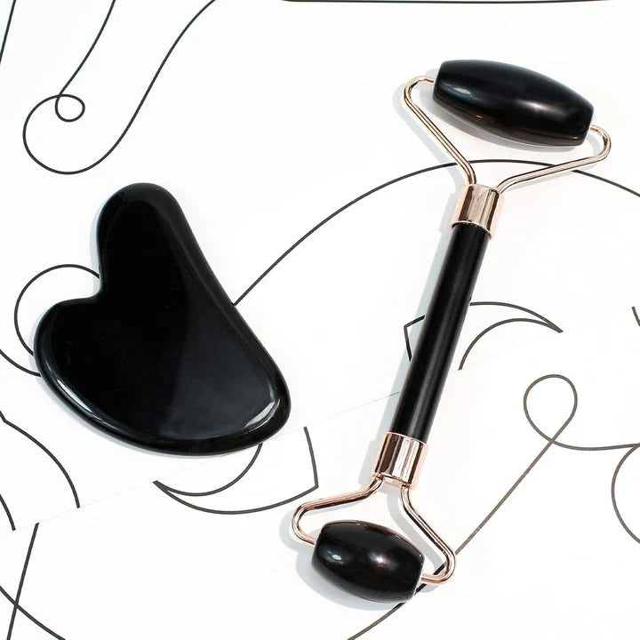 Radiant Skin Gua Sha & Jade Roller Set | For Glowing Skin and Relaxation