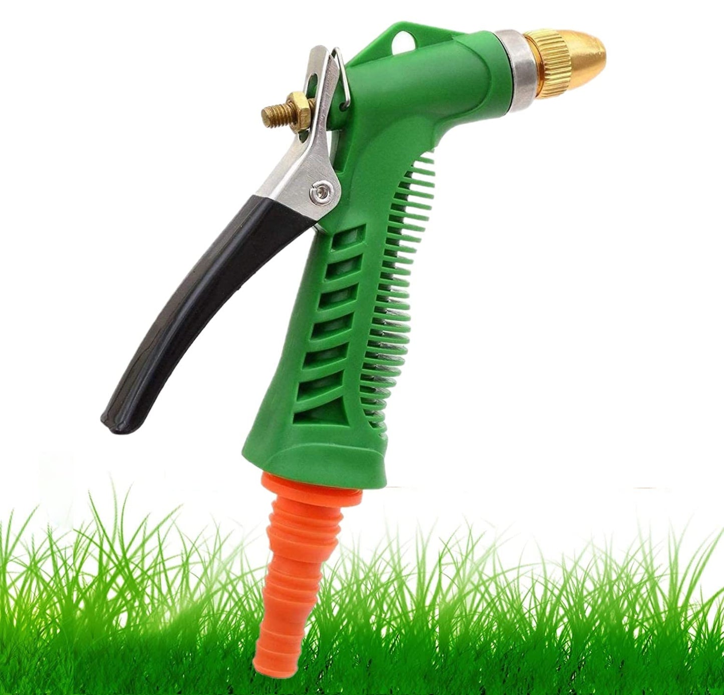 Adjustable High-Pressure Garden Hose Nozzle - Durable Copper Head for Strong Water Flow