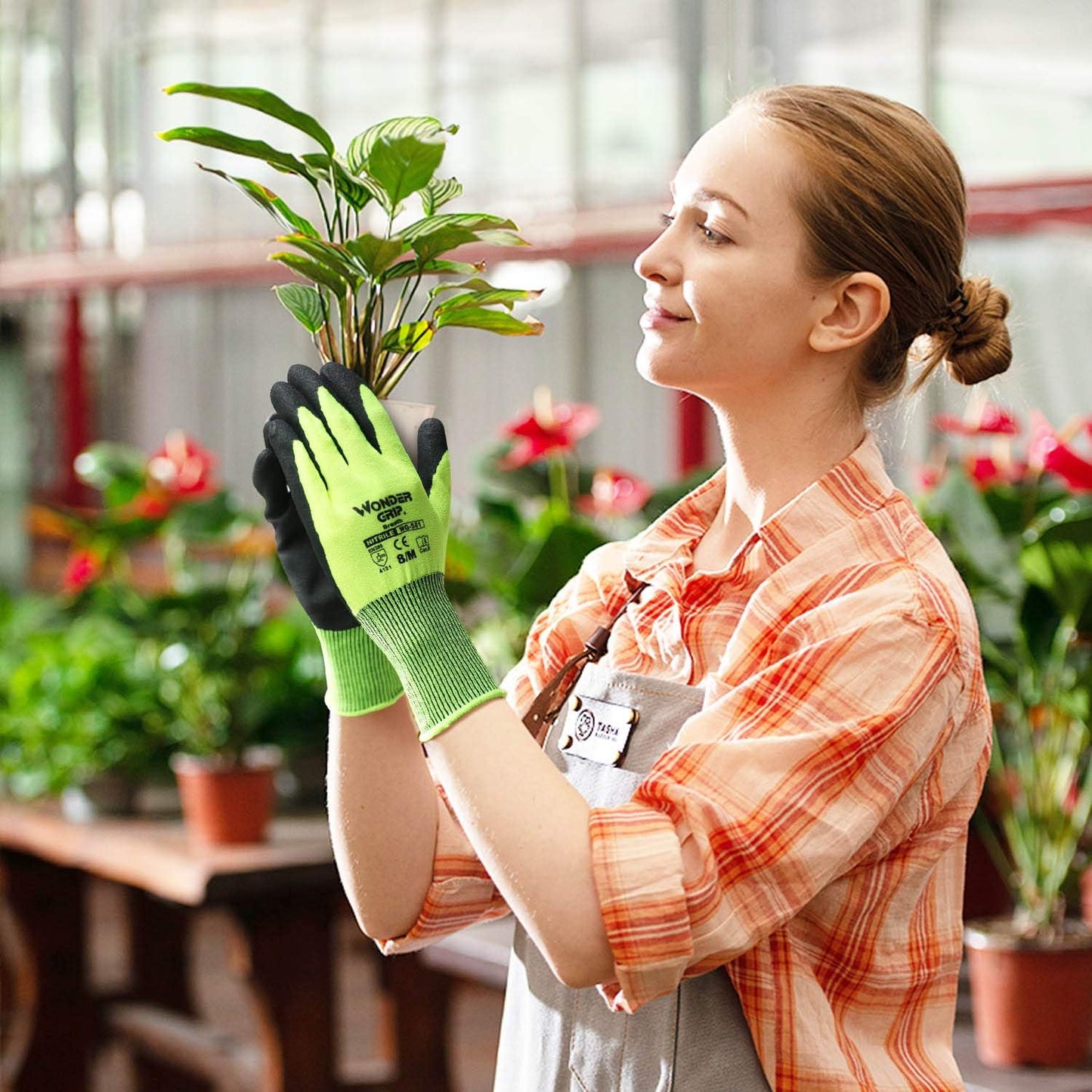 Non-Slip Gardening Gloves with Miracle Grip – Durable Work Gloves for Crafts and Outdoor Tasks