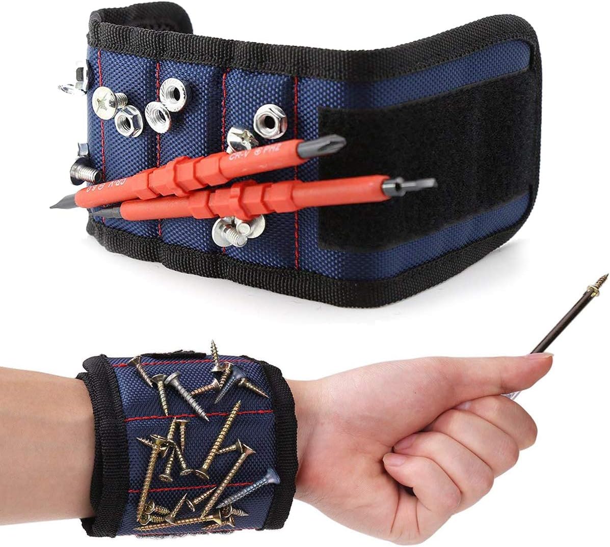 Magnetic Wrist Tool Holder - Convenient Storage for Screws, Nails, and Small Tools