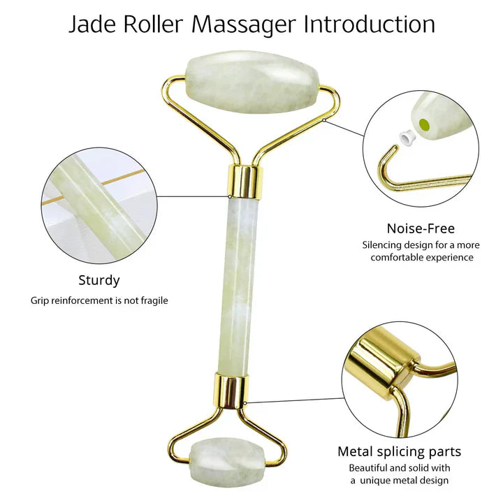 Radiant Skin Gua Sha & Jade Roller Set | For Glowing Skin and Relaxation