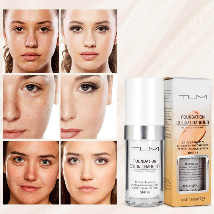 Color-Adapting Foundation for Flawless Coverage and Perfect Skin Match