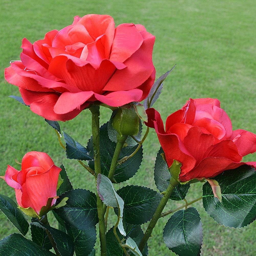 Solar-Powered Garden Rose Lights – Decorative Outdoor Lighting with Solar Panel