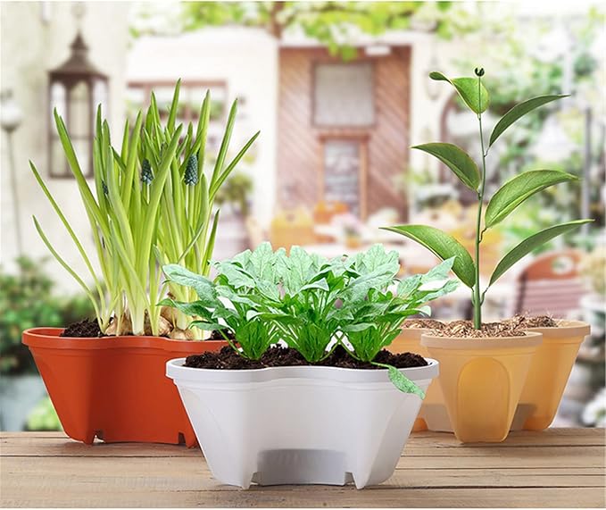 Vertical Stackable Plant Tower - Multi-Tier Garden Planters for Herbs and Vegetables