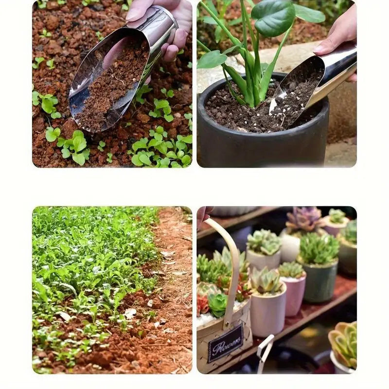 Durable Stainless Steel Planting Shovel – Strong Gardening Tool for Soil and Pots