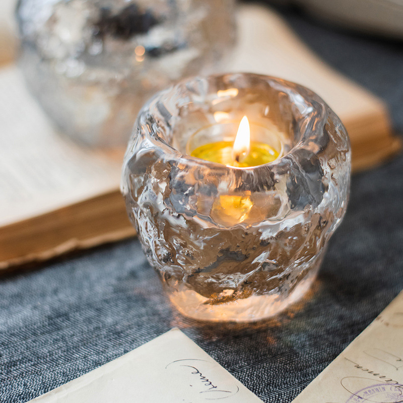 Clear Glass Tealight Holder – Elegant Candle Holder for Soft and Cosy Lighting