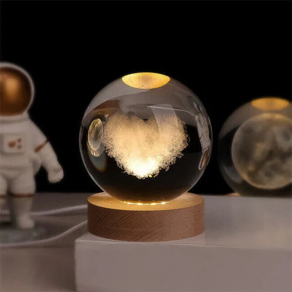 Glowing Moon Crystal Sphere