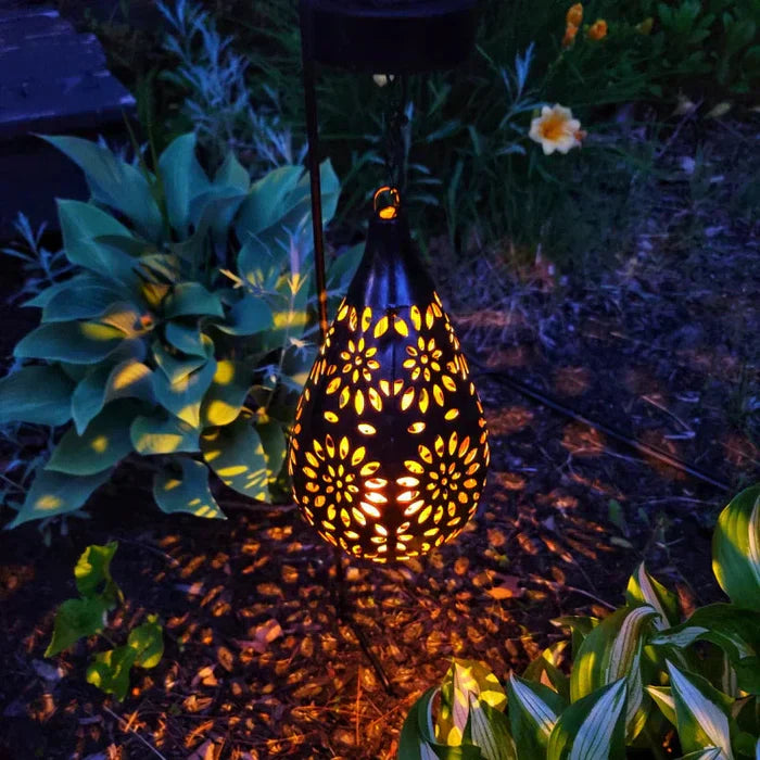 Solar-Powered Floral Garden Lamp - Weather-Resistant Outdoor Light For Elegant Garden Decor