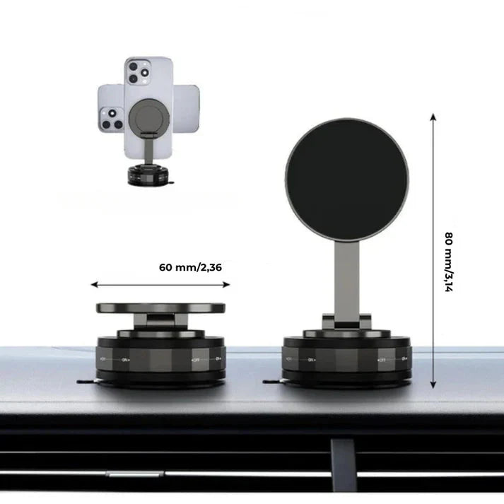 Magnetic Suction Cup – Extendable 360° Phone Holder with Vacuum Lock