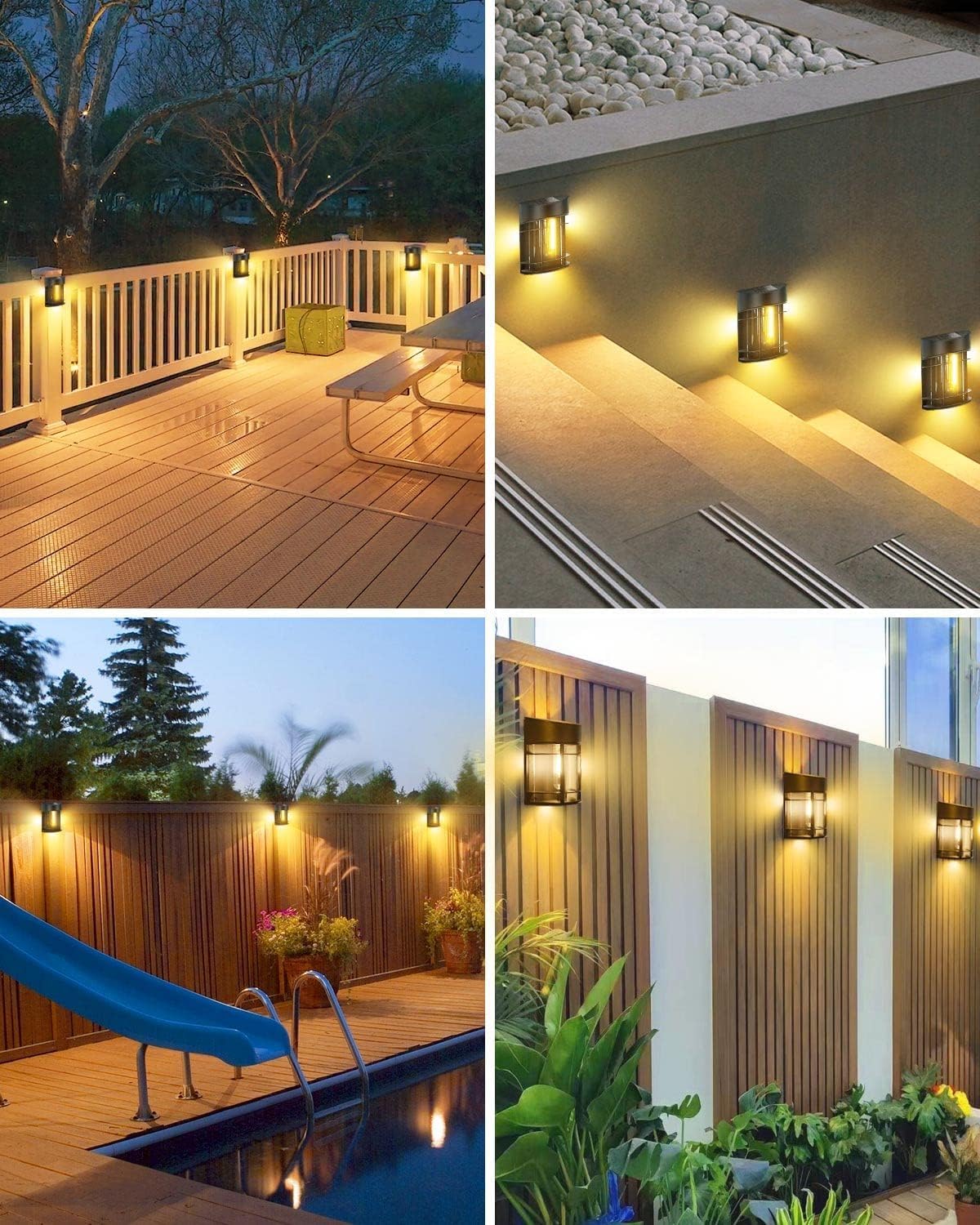 Weatherproof LED Outdoor Wall Light – Glass and Grille Design for Patio & Balcony