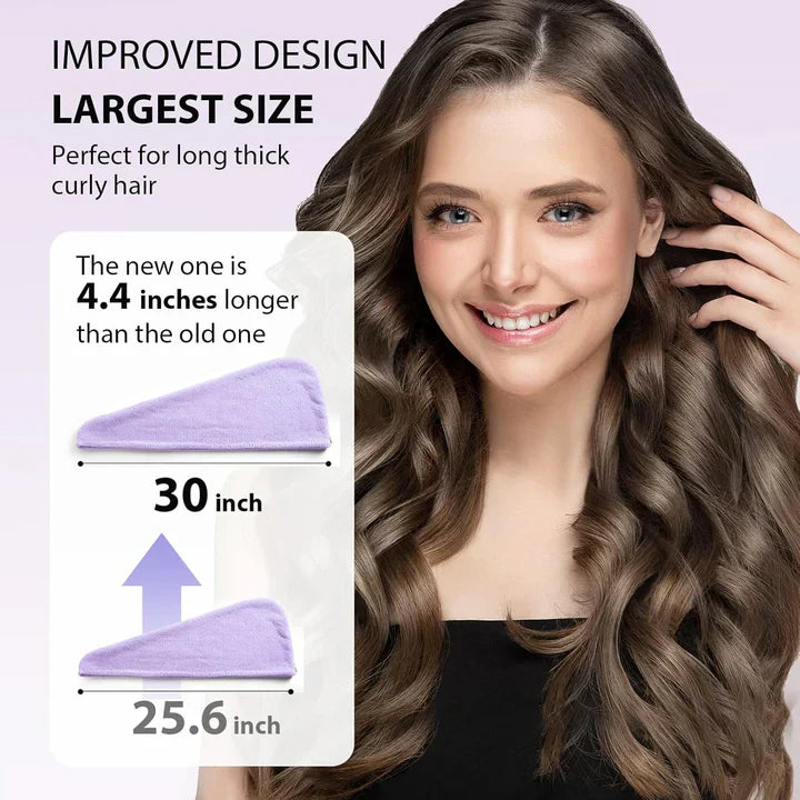 Microfiber Hair Wrap Set | 3-Pack For Fast Drying
