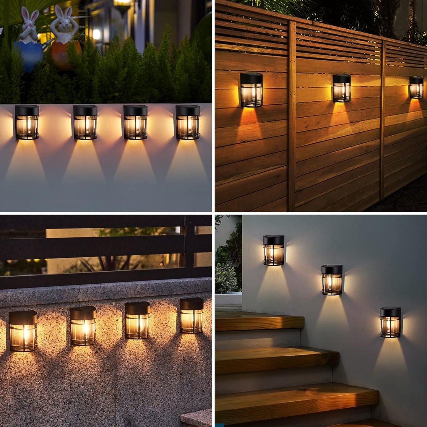 Weatherproof LED Outdoor Wall Light – Glass and Grille Design for Patio & Balcony
