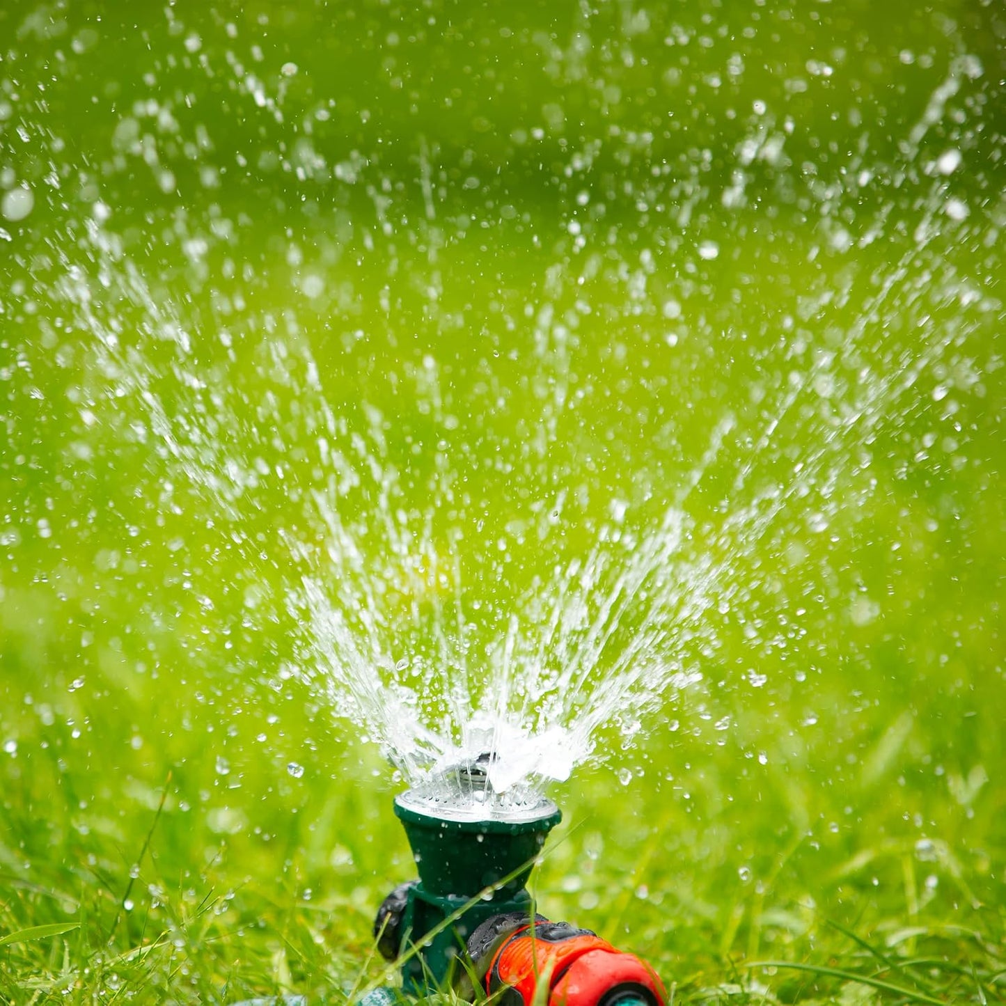 360° Rotating Metal Lawn Sprinkler – Automatic Garden Irrigation System for Even Watering