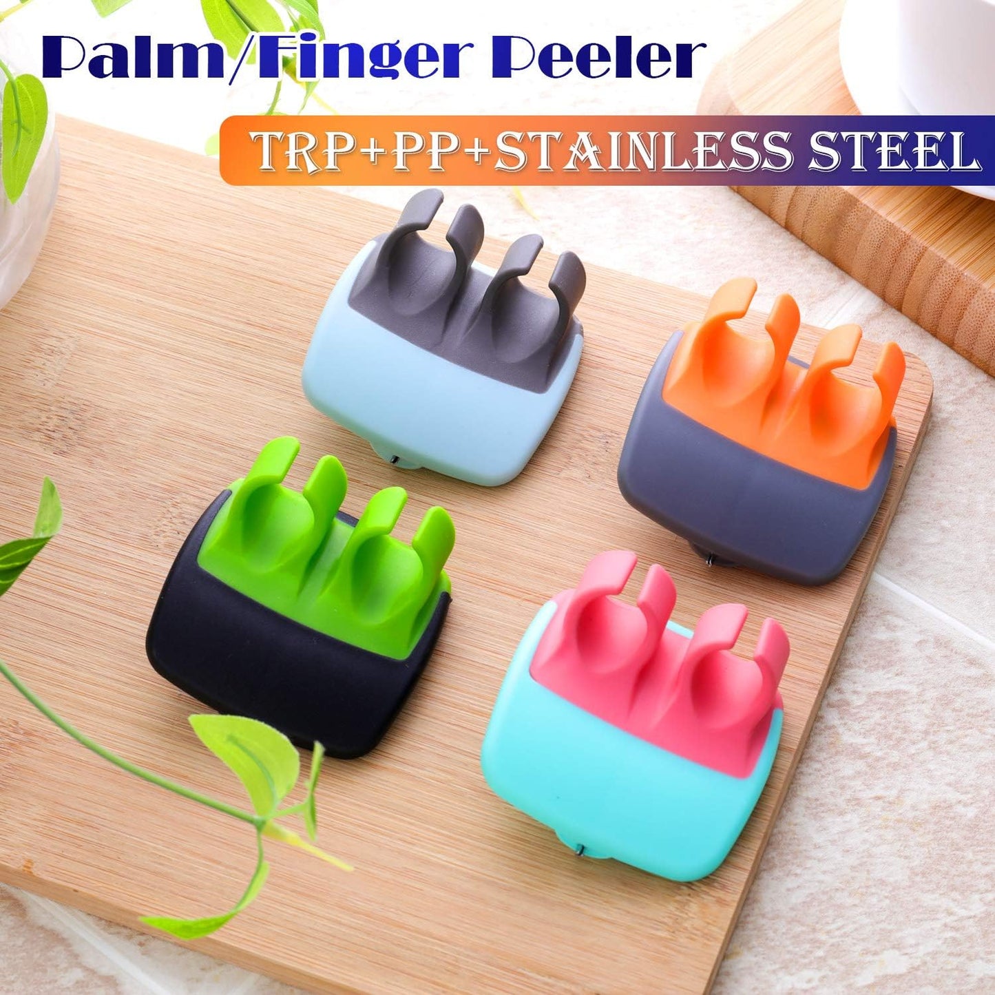4-Piece Finger Grip Vegetable Peeler Set – Efficient and Easy to Use