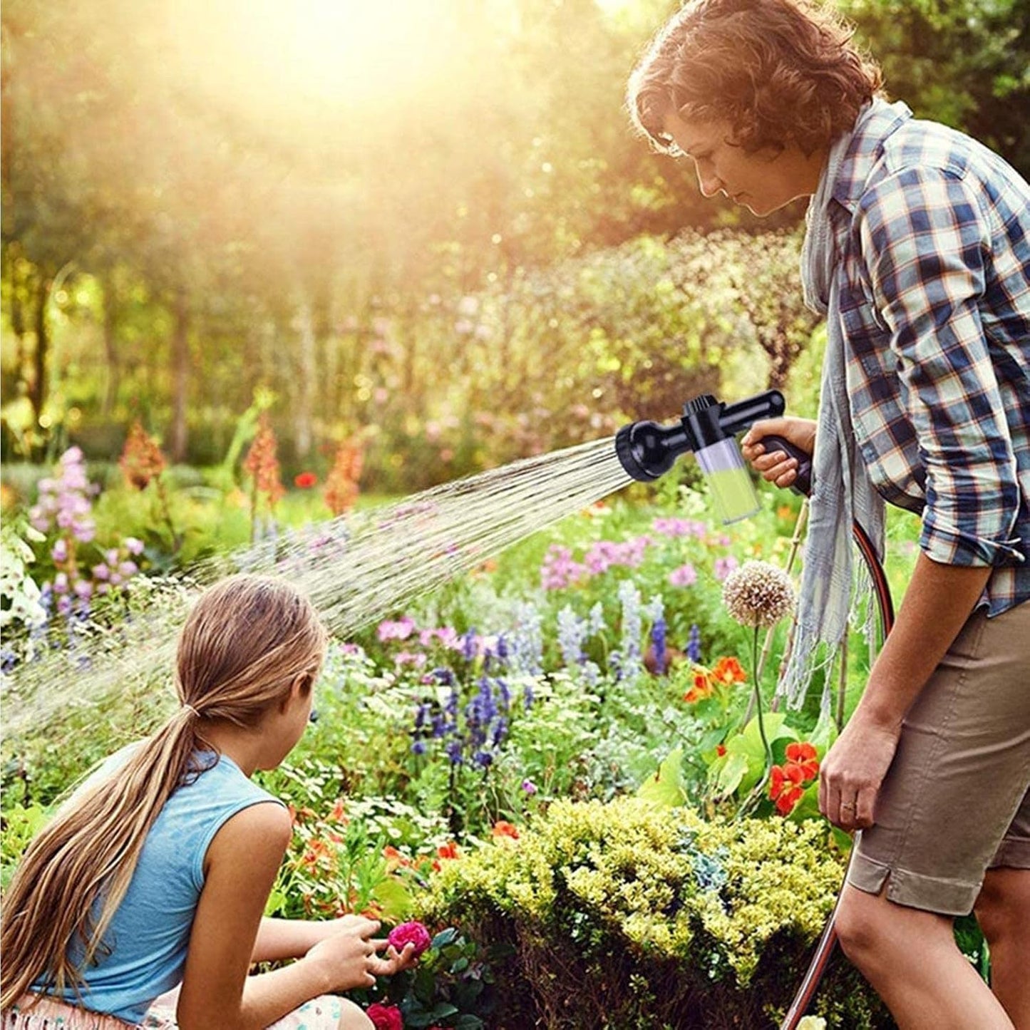 Multifunctional Car Cleaning Gun – Spray Nozzle with Microfiber Attachment for Deep Clean