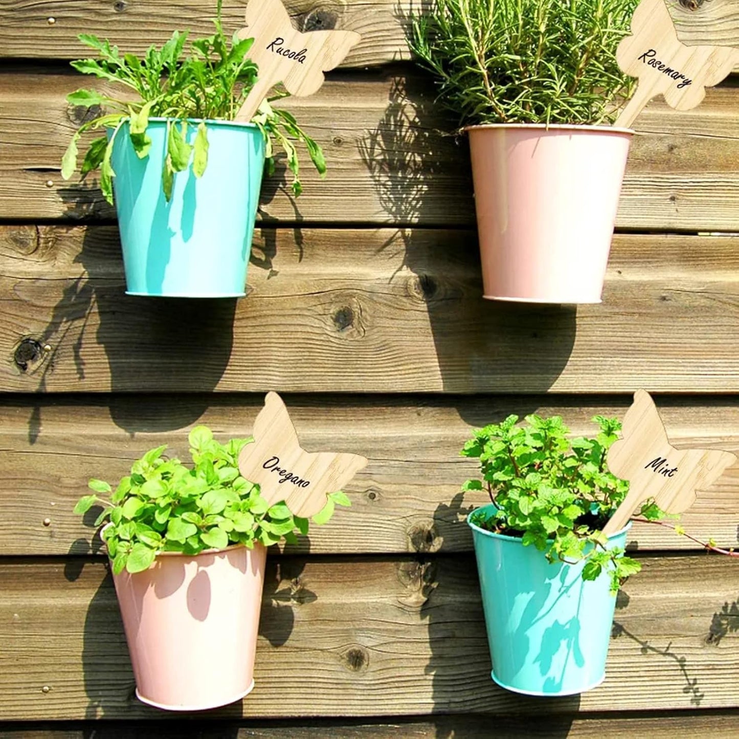 Reusable Wooden Plant Markers – Writable Labels for Garden & Balcony Herbs