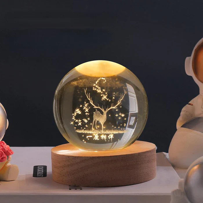 Glowing Moon Crystal Sphere