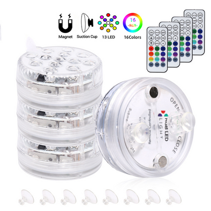 Remote-Controlled Underwater LED Light – RGB Multicolor Pool and Pond Lighting for Bathrooms