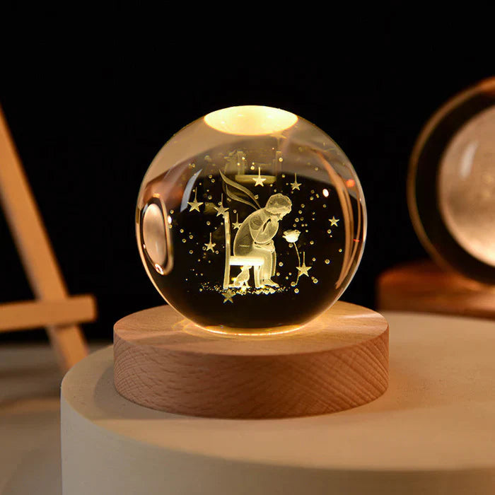 Glowing Moon Crystal Sphere