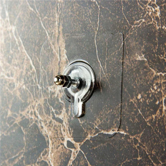 Strong Adhesive Wall Hooks – Reusable Transparent Hook Set