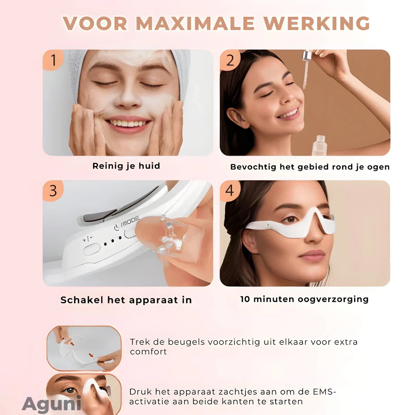 Advanced EMS Eye Massager With Red Light Therapy