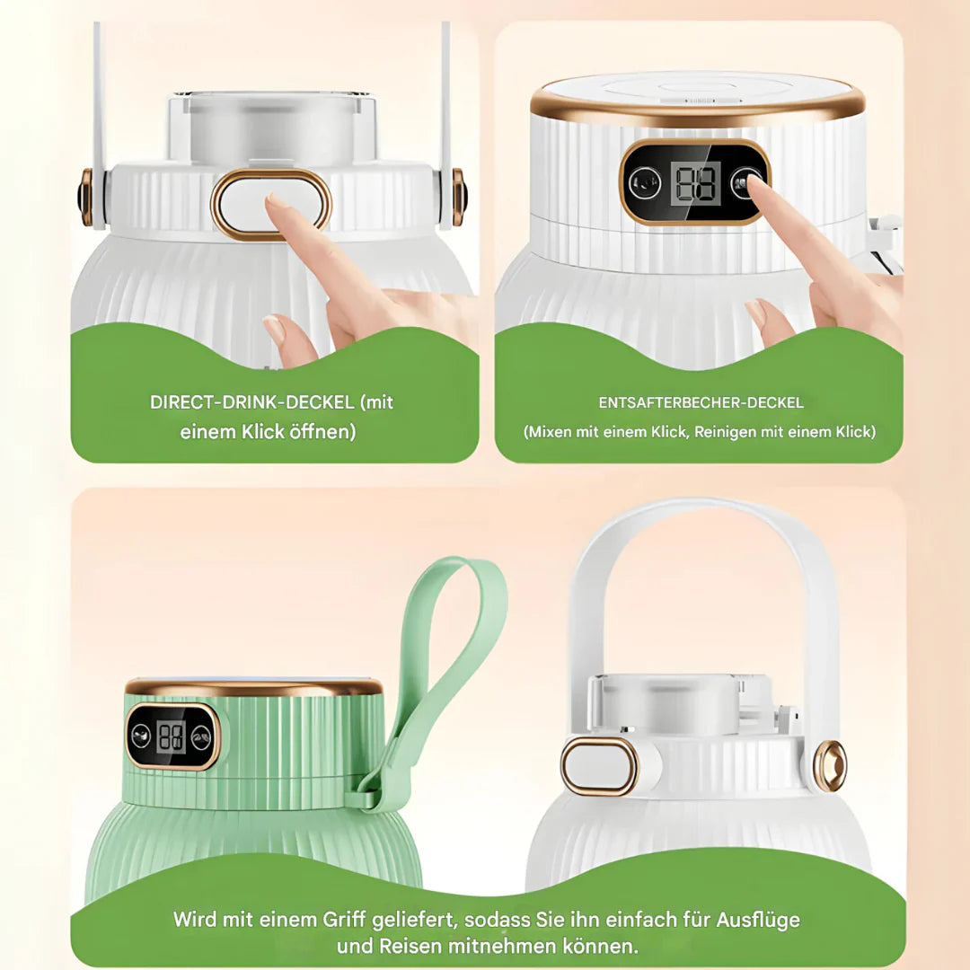 Portable USB Blender with Dual Lids – Smoothies and Storage