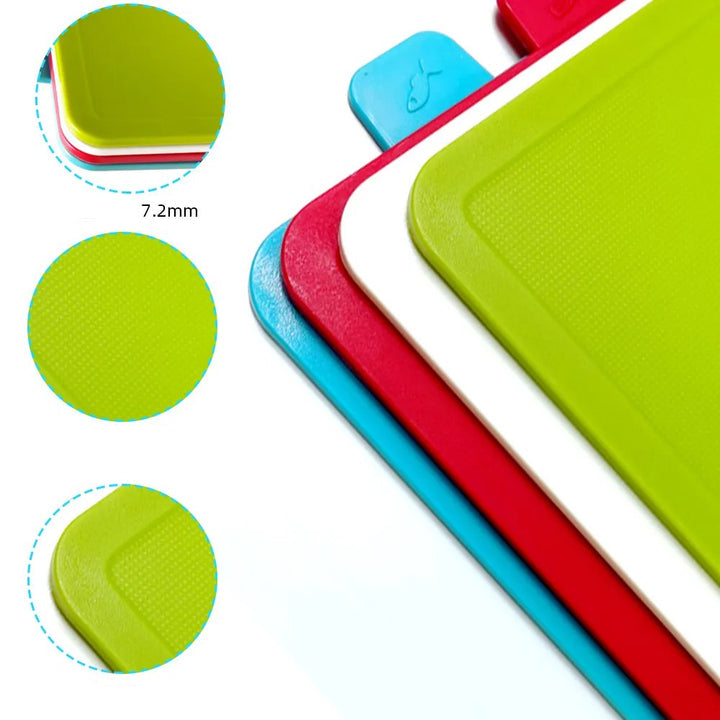 4-Piece Cutting Board Set with Practical Holder – Durable and Space-Saving