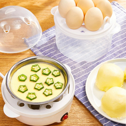 Compact Electric Egg Cooker & Steamer – Multifunctional Appliance for Perfect Eggs and Steamed Dishes