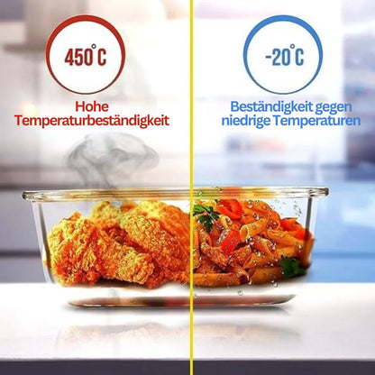 Airtight Glass Food Storage Containers Set – Lidded Meal Prep Jars for Kitchen Organization