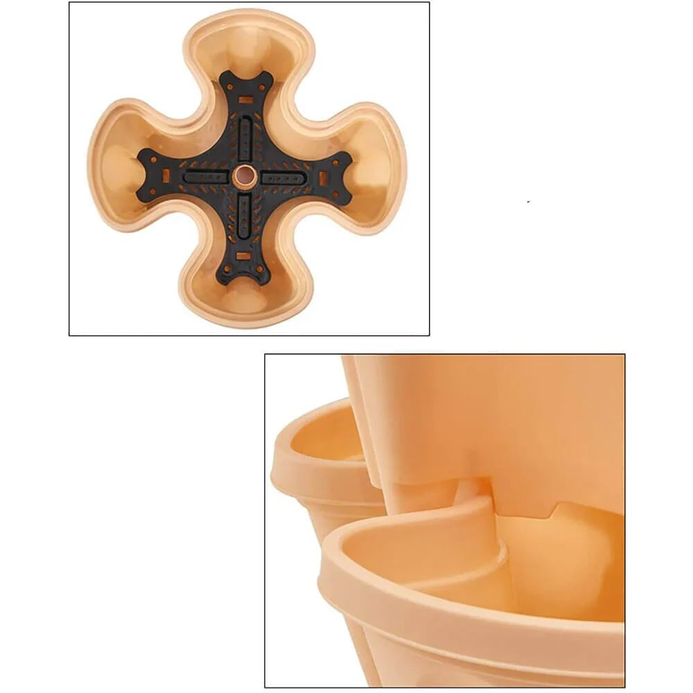 Stackable Plant Pots with Castors – Vertical Garden System