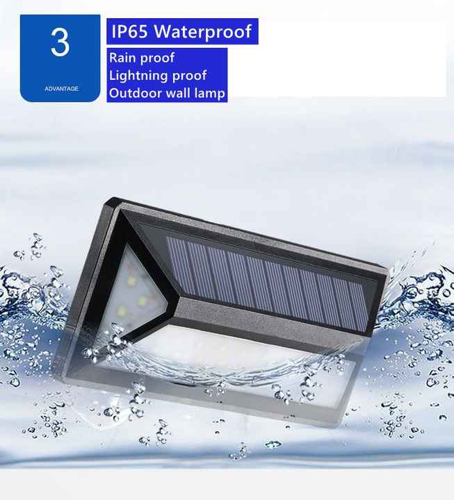 Modern Solar LED Outdoor Wall Light – Waterproof Façade Lighting with Motion Sensor
