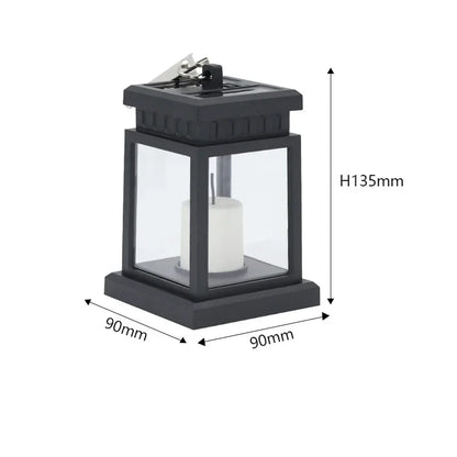 LED Solar Lantern with Candle Effect - Hanging Outdoor Lamp for Garden and Terrace Decoration