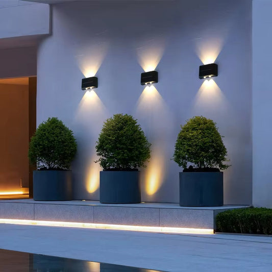 Solar-Powered LED Wall Lights