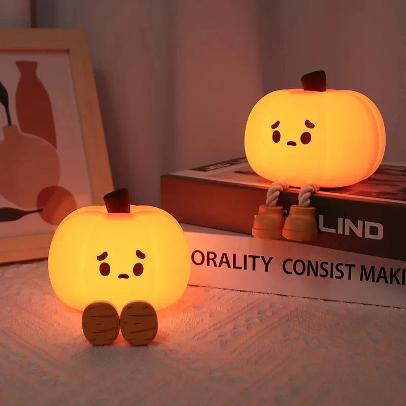 Cute Pumpkin LED Mood Light – Perfect for Fall Decor