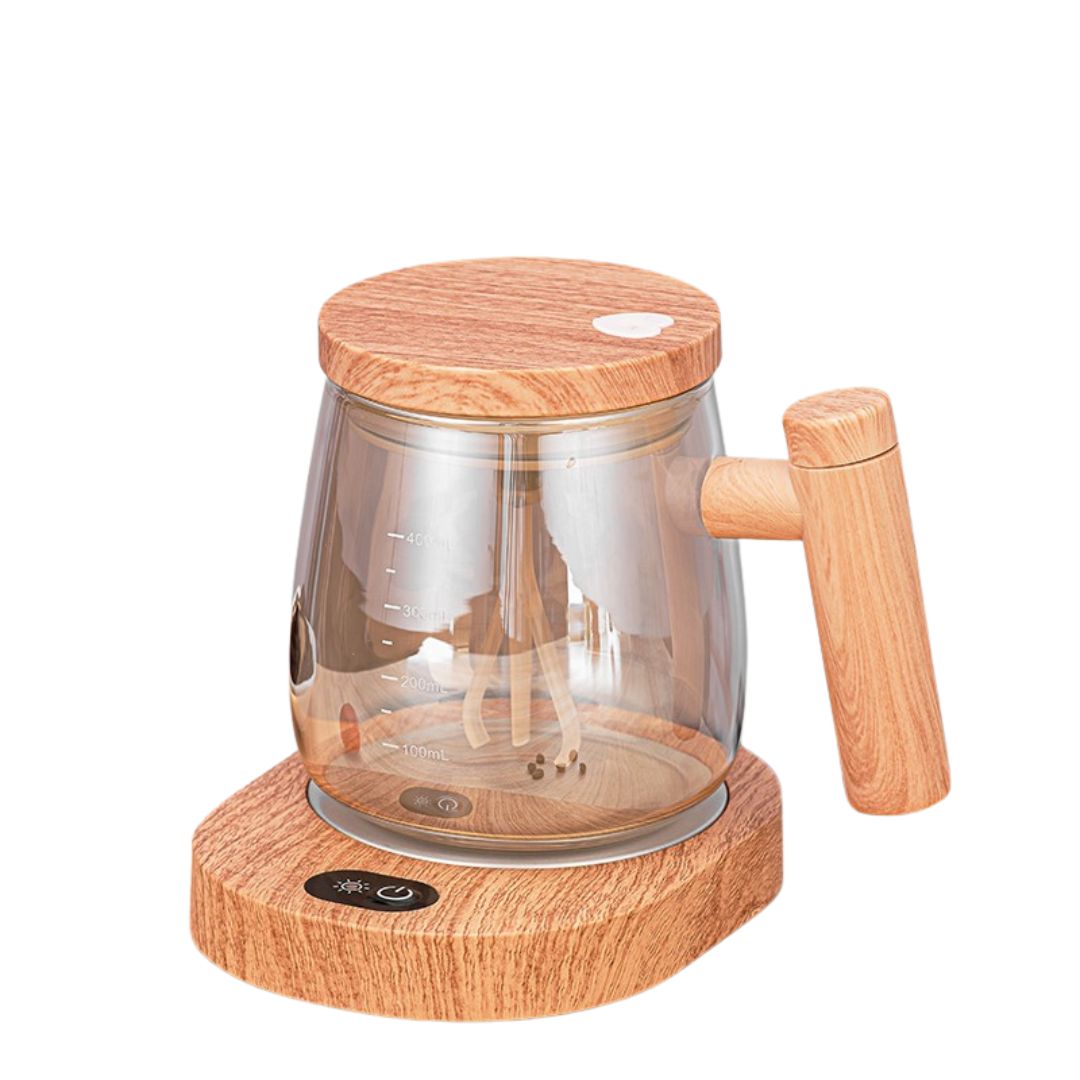 Dual-Purpose Wooden Mixing Cup