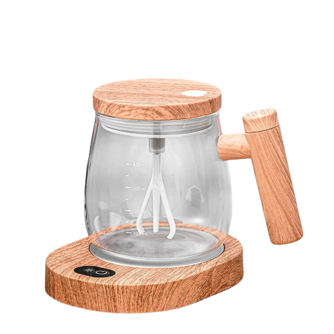 Dual-Purpose Wooden Mixing Cup